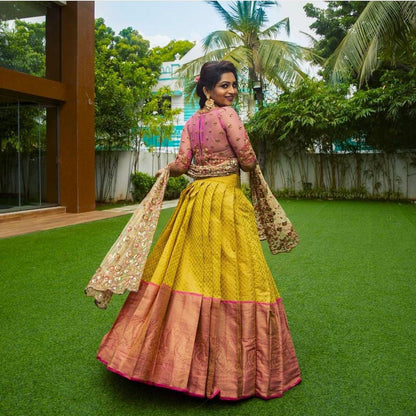 Kanjiveram Pure Silk Zari Lehenga