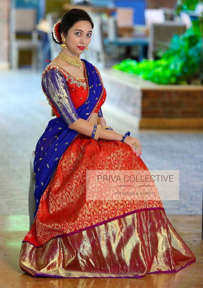 Kanjiveram Pure Silk Zari Lehenga