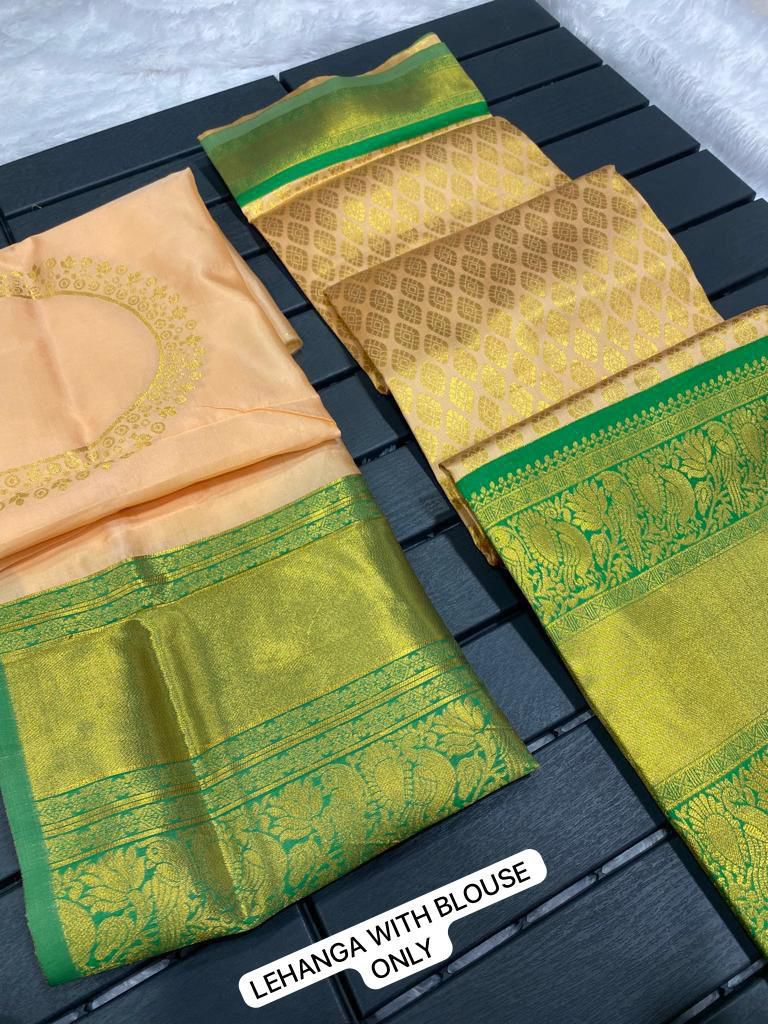 Kanjiveram Pure Silk Zari Lehenga