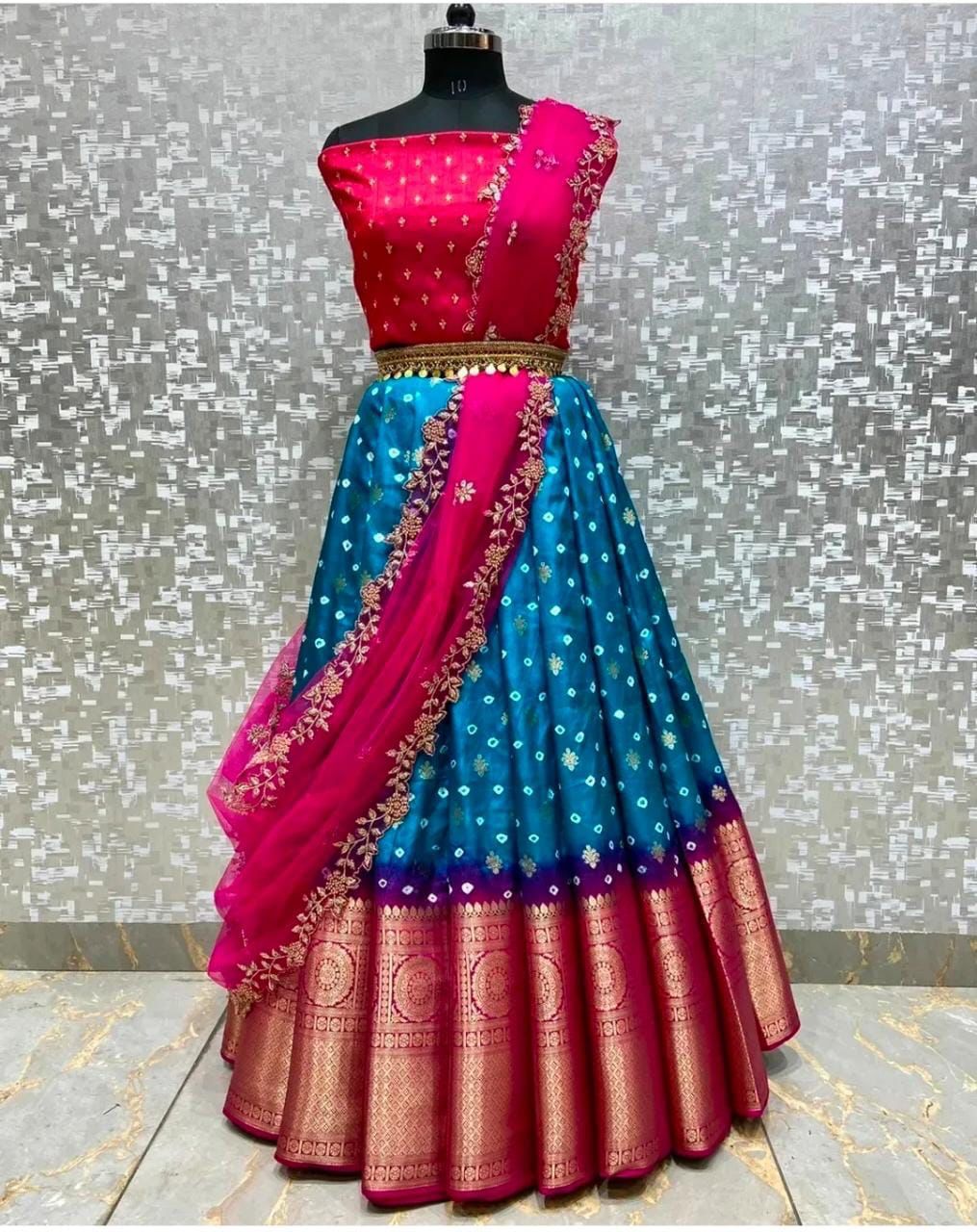 Kanjiveram Pure Silk Zari Lehenga
