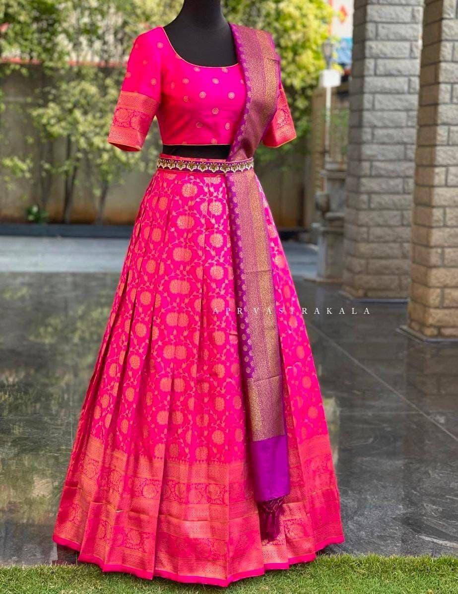 Kanjiveram Pure Silk Zari Lehenga