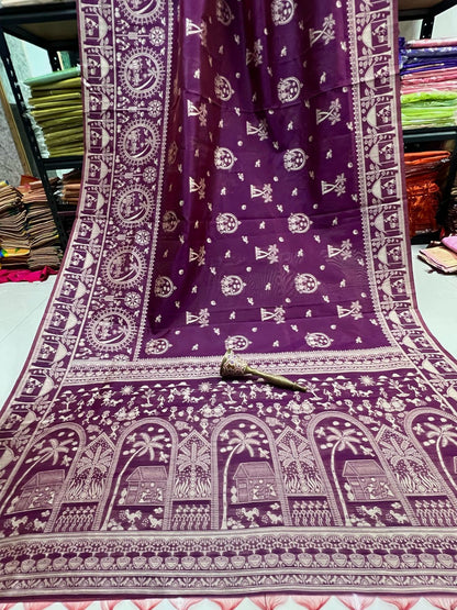 Banarasi Kalamkari Weave Saree