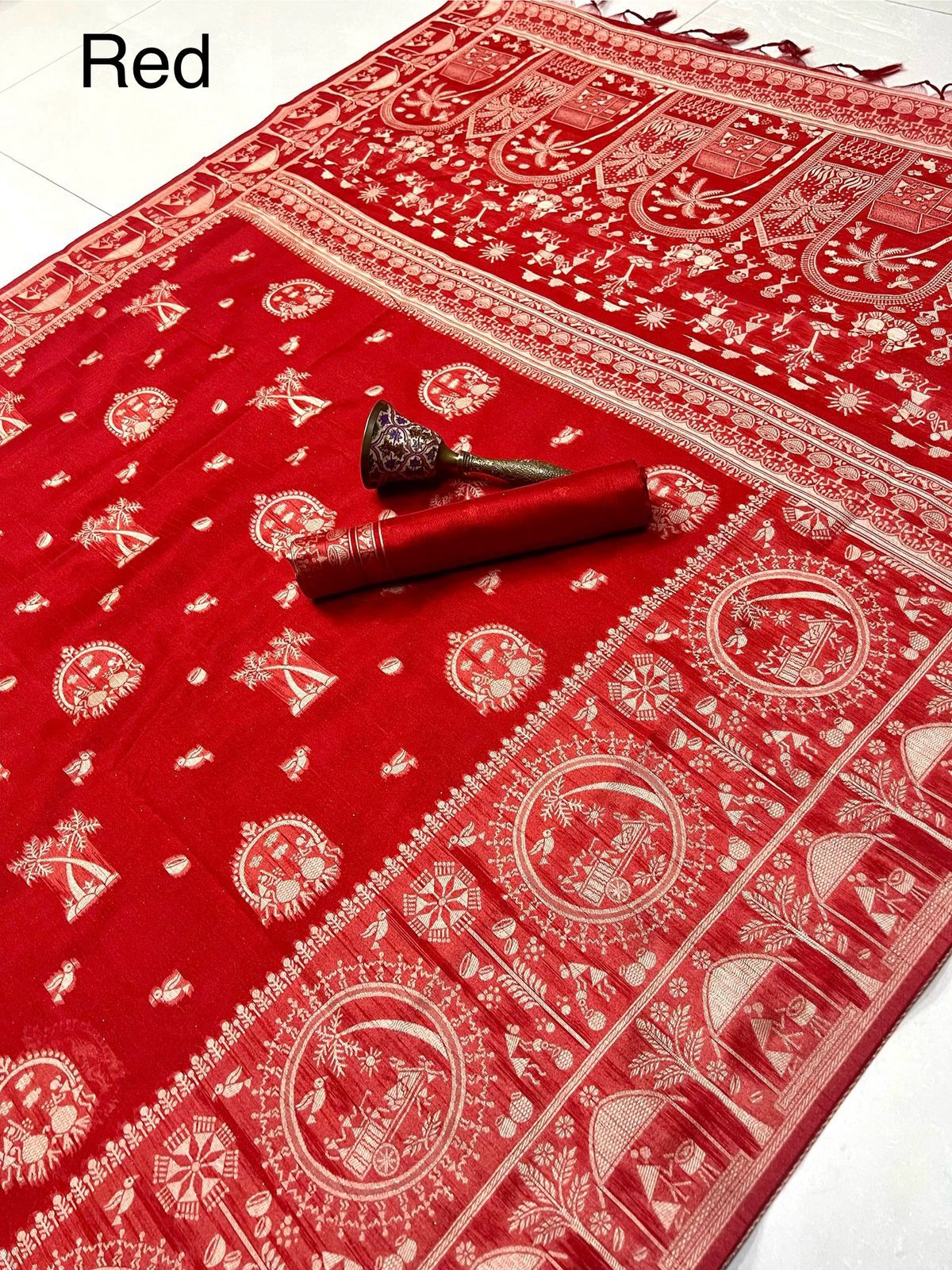 Banarasi Kalamkari Weave Saree