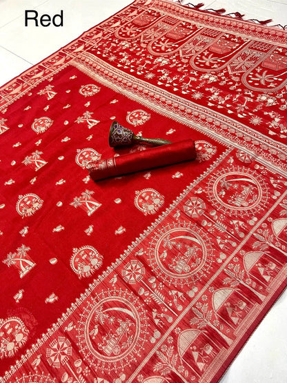 Banarasi Kalamkari Weave Saree