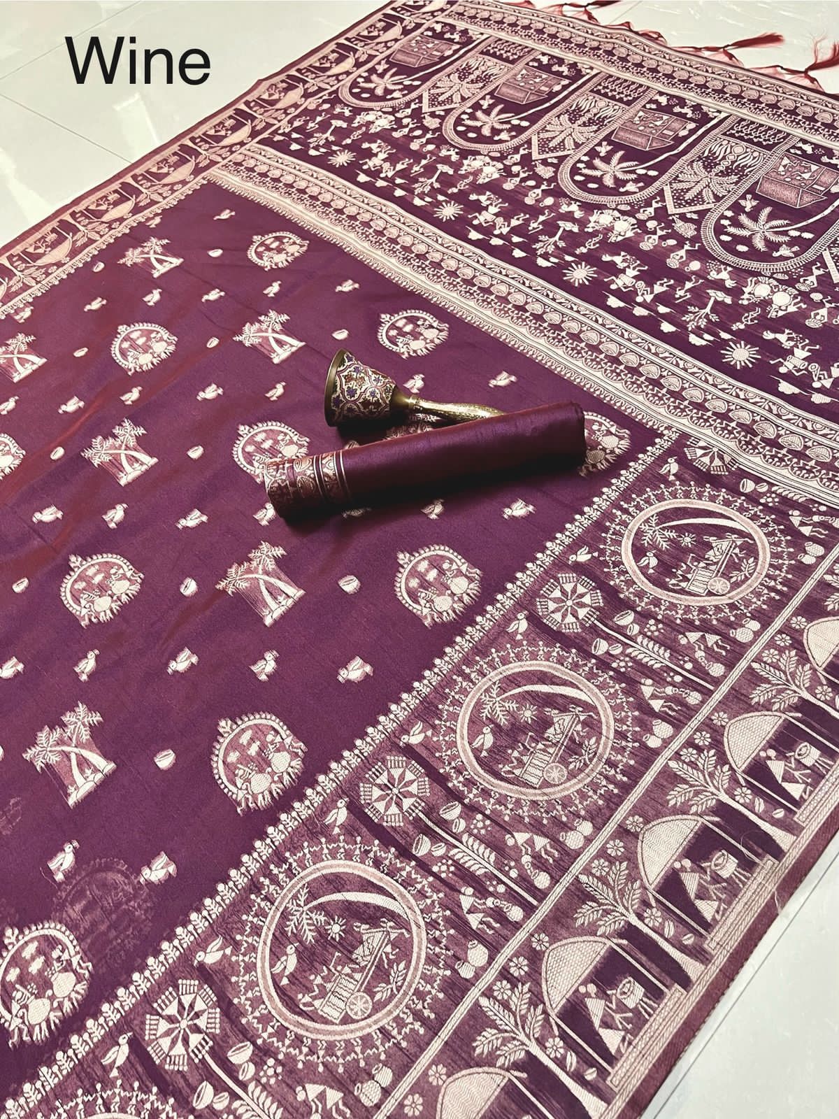 Banarasi Kalamkari Weave Saree