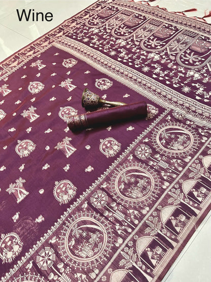 Banarasi Kalamkari Weave Saree