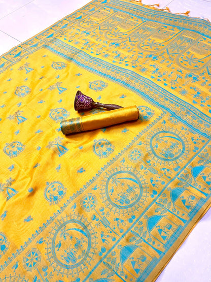 Banarasi Kalamkari Weave Saree
