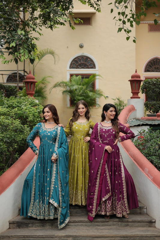READYMADE TOP-SHARARA-DUPATTA