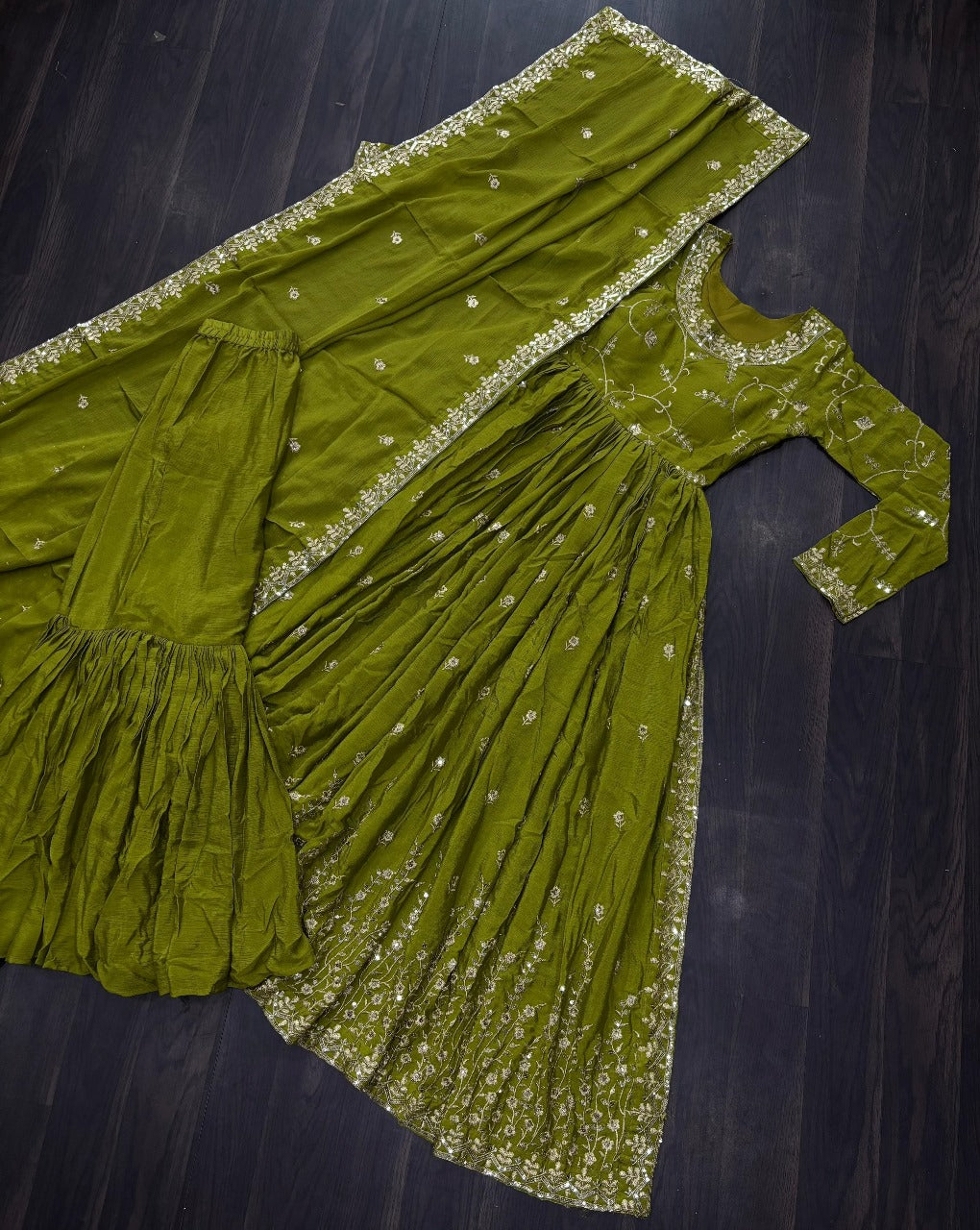 READYMADE TOP-SHARARA-DUPATTA