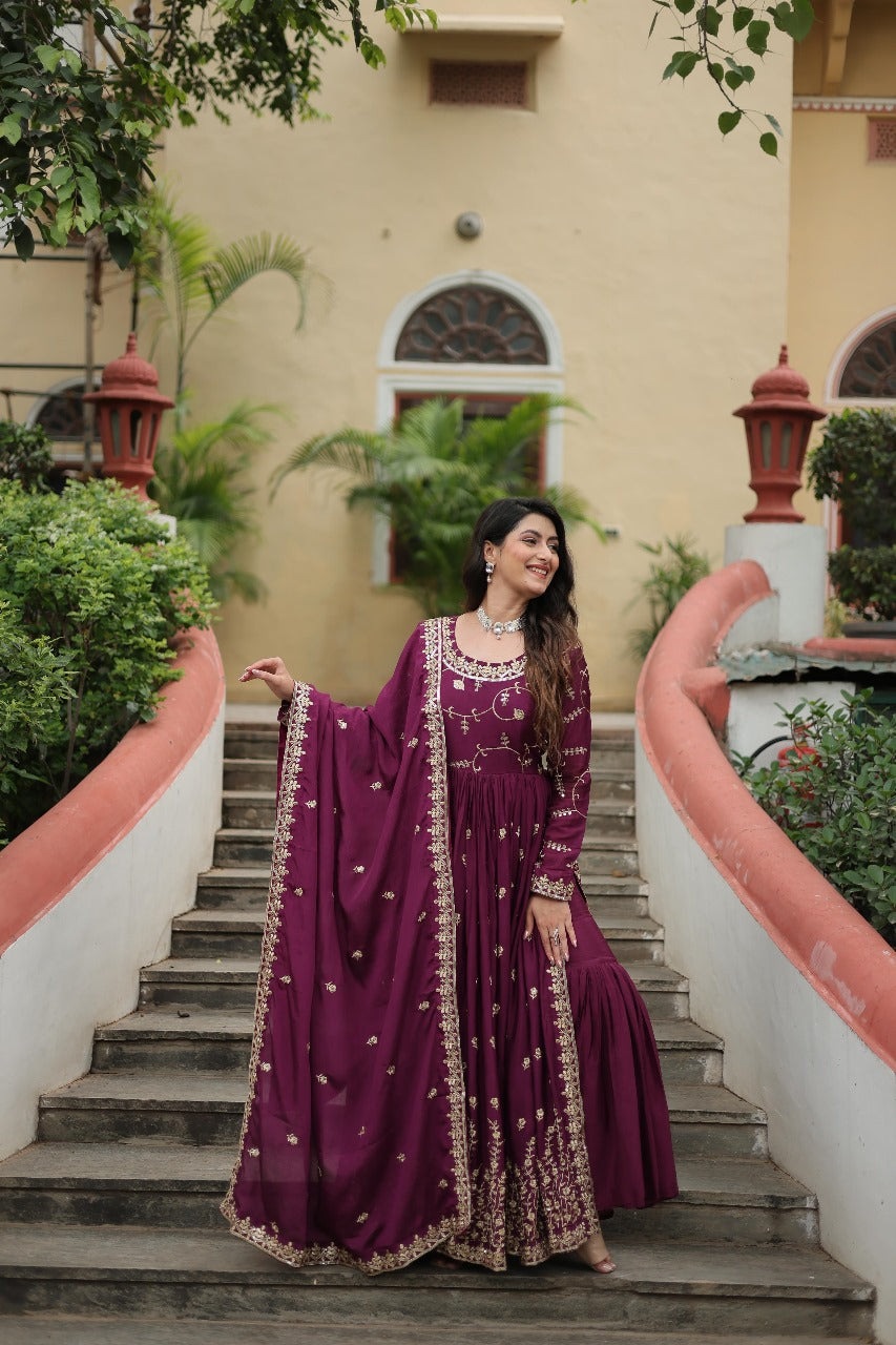 READYMADE TOP-SHARARA-DUPATTA