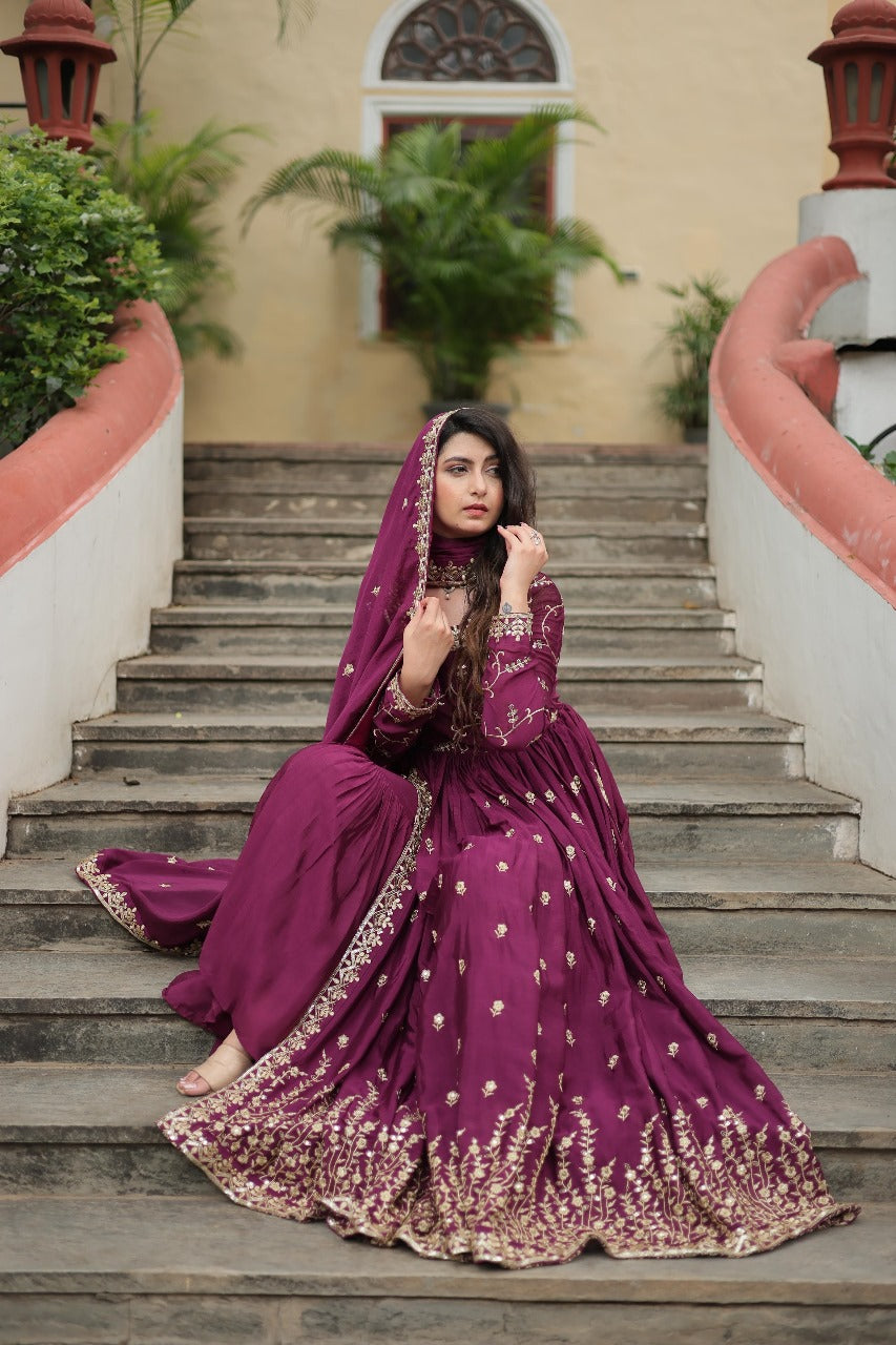 READYMADE TOP-SHARARA-DUPATTA
