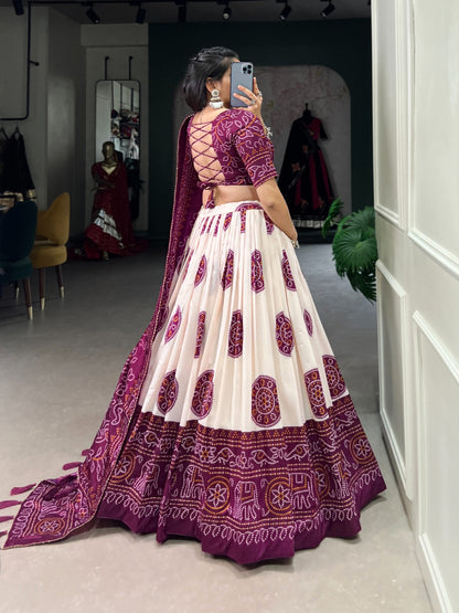 Lehenga Choli with Bandhej Print
