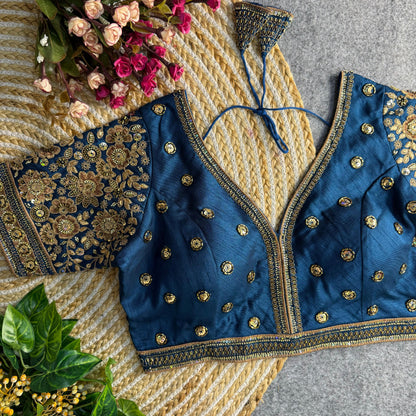 Sabyasachi Style V-Neck Blouse
