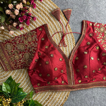 Sabyasachi Style V-Neck Blouse
