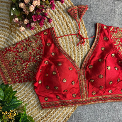 Sabyasachi Style V-Neck Blouse