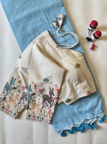 Khadi Cotton Saree And Blouse