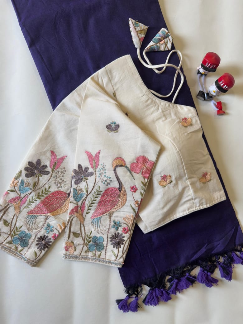 Khadi Cotton Saree And Blouse