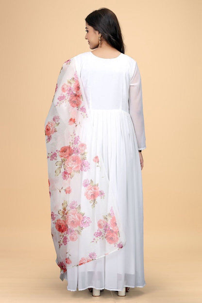 White Rose Flaired Gown
