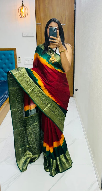 Kanjivaram Bandhani