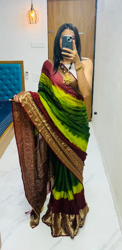 Kanjivaram Bandhani