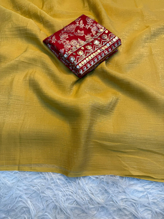 Crunchy Silk Saree