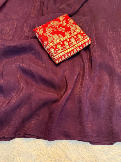 Crunchy Silk Saree