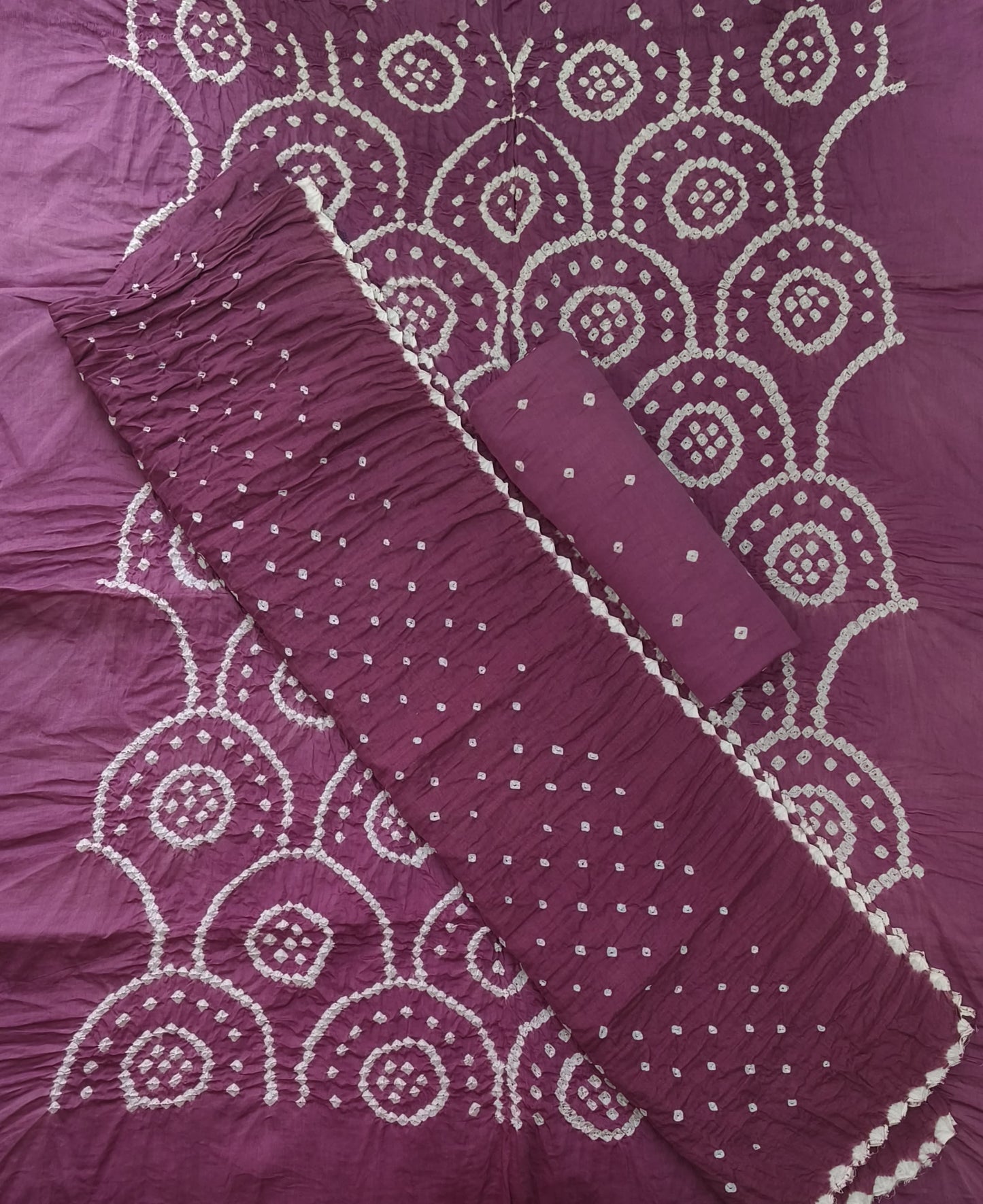 Satin Cotton Bandhej Suits
