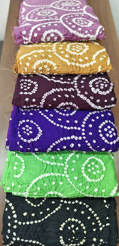 Satin Cotton Bandhej Suits