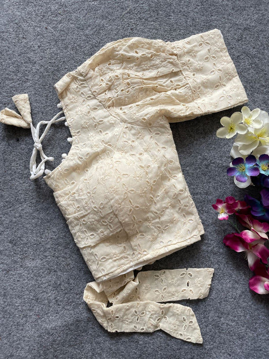 Pure Camric Cotton Dyable Blouse