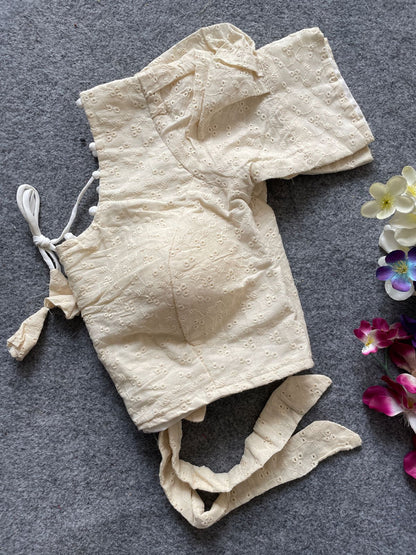 Pure Camric Cotton Dyable Blouse