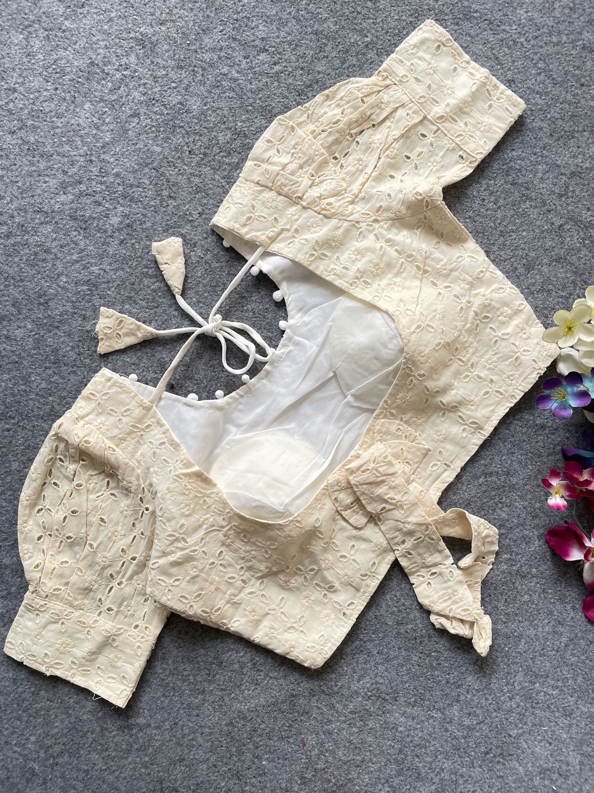 Pure Camric Cotton Dyable Blouse