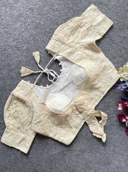 Pure Camric Cotton Dyable Blouse