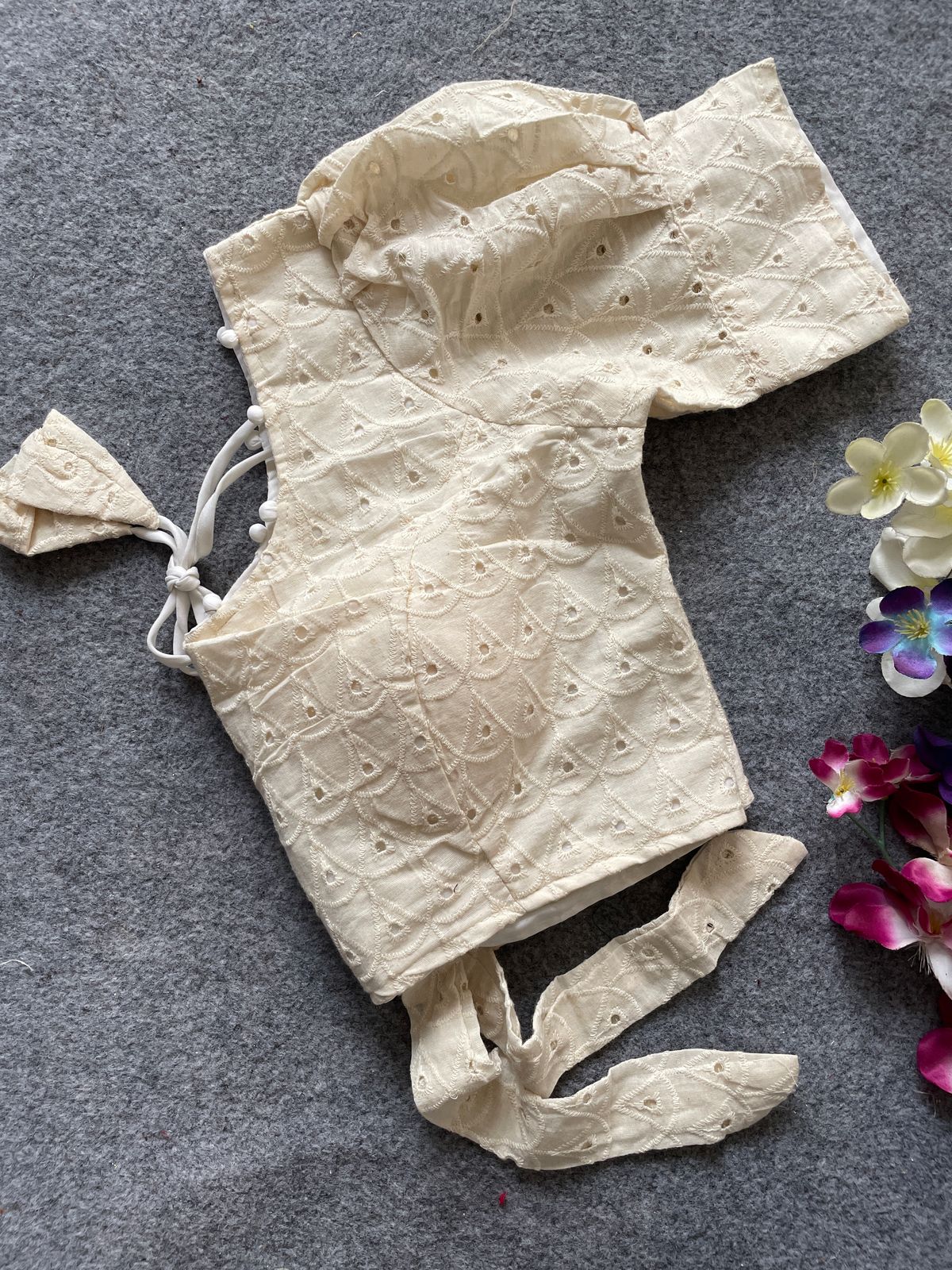 Pure Camric Cotton Dyable Blouse