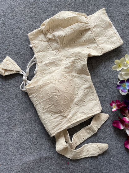 Pure Camric Cotton Dyable Blouse
