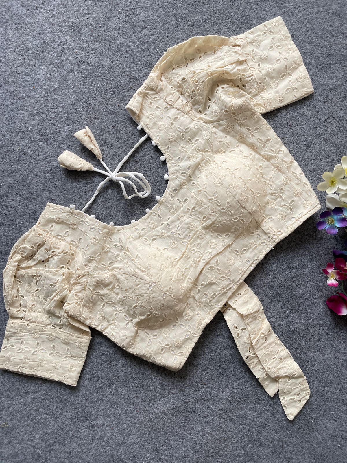 Pure Camric Cotton Dyable Blouse