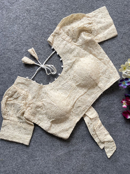 Pure Camric Cotton Dyable Blouse