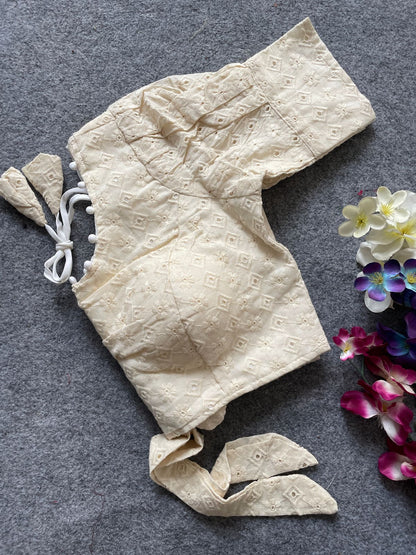 Pure Camric Cotton Dyable Blouse