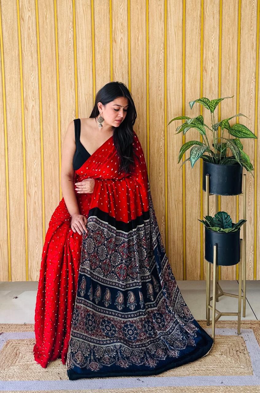 Lagdi Pure Gajji Soft Silk Saree