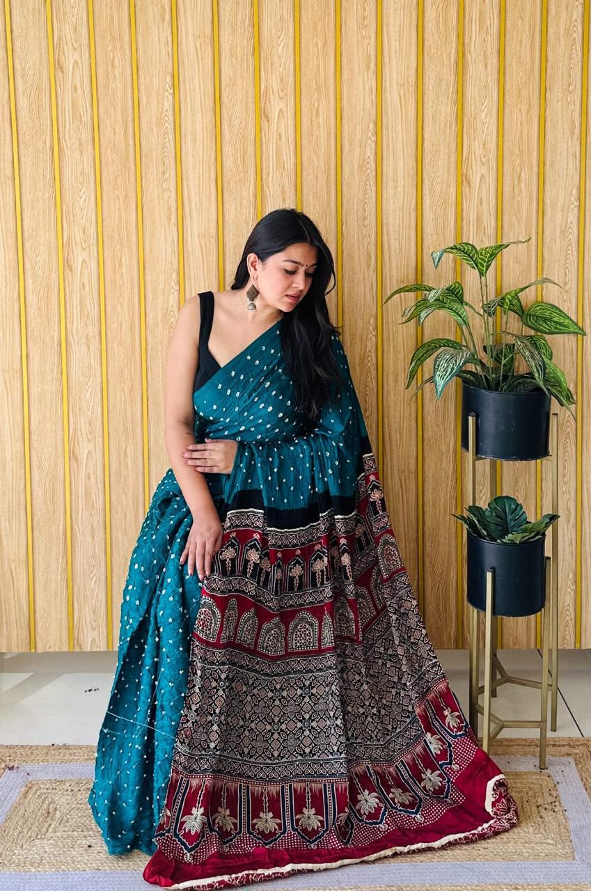 Lagdi Pure Gajji Soft Silk Saree