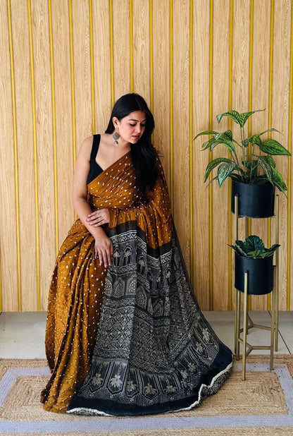 Lagdi Pure Gajji Soft Silk Saree