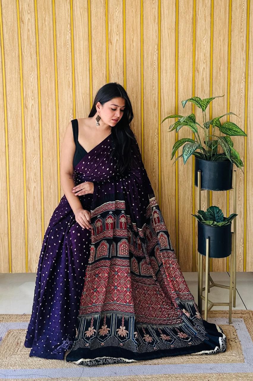 Lagdi Pure Gajji Soft Silk Saree