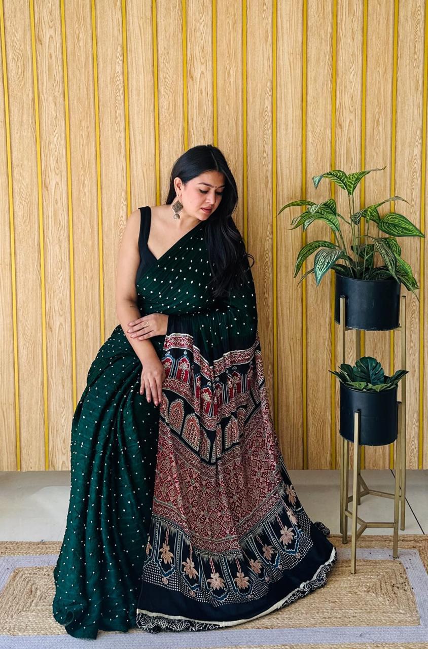 Lagdi Pure Gajji Soft Silk Saree