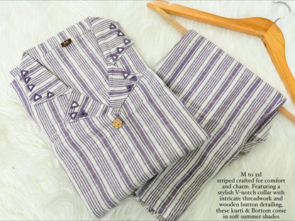 A-line Kurti With Palazzo Set