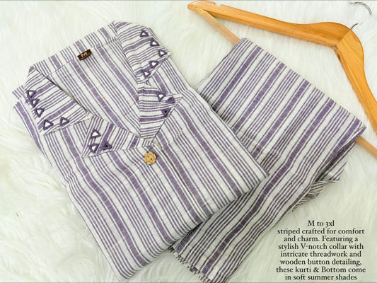 A-line Kurti With Palazzo Set