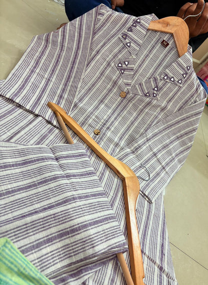 A-line Kurti With Palazzo Set