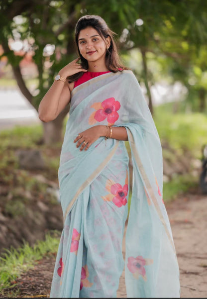 Flower Lenin Saree