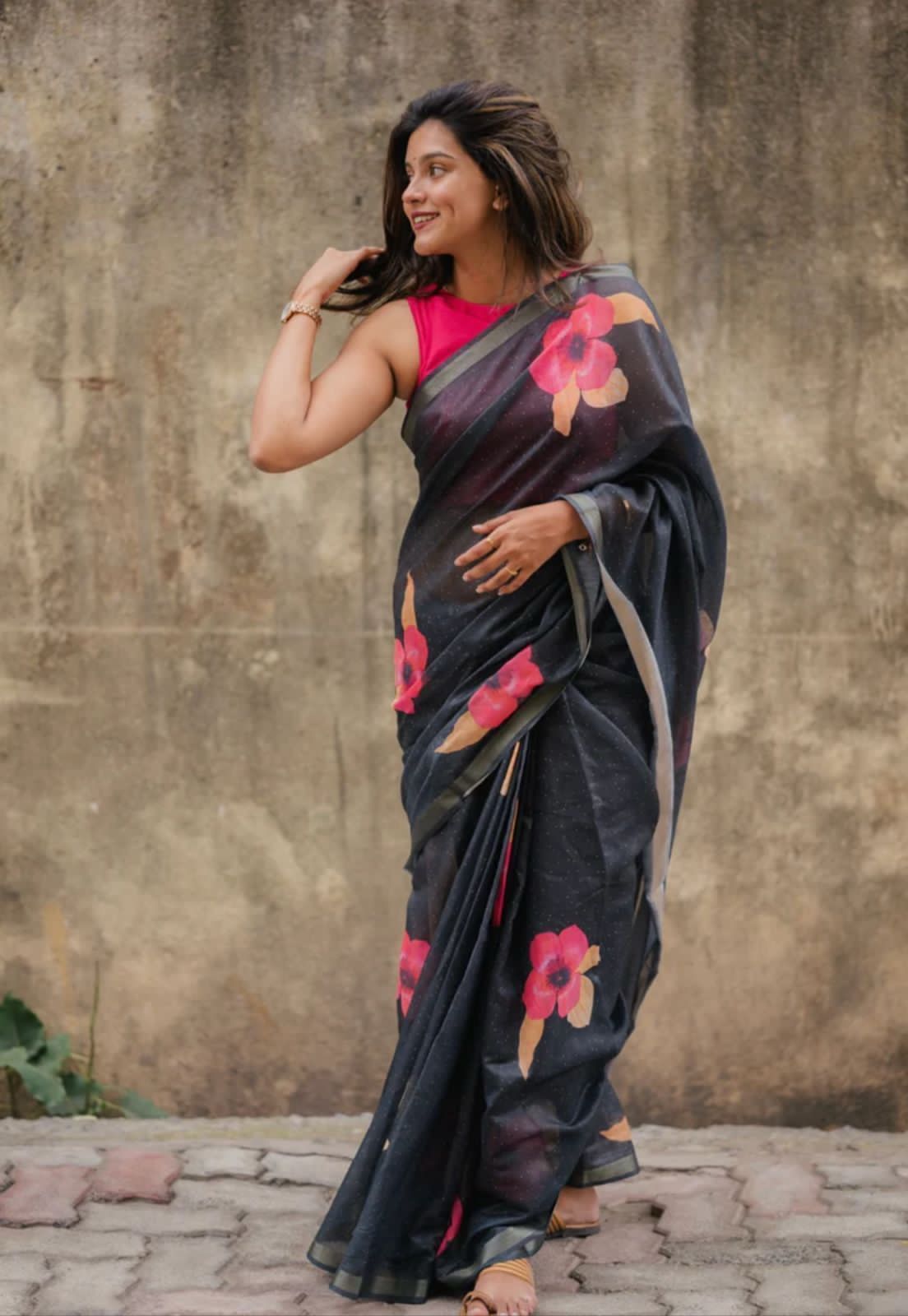 Flower Lenin Saree