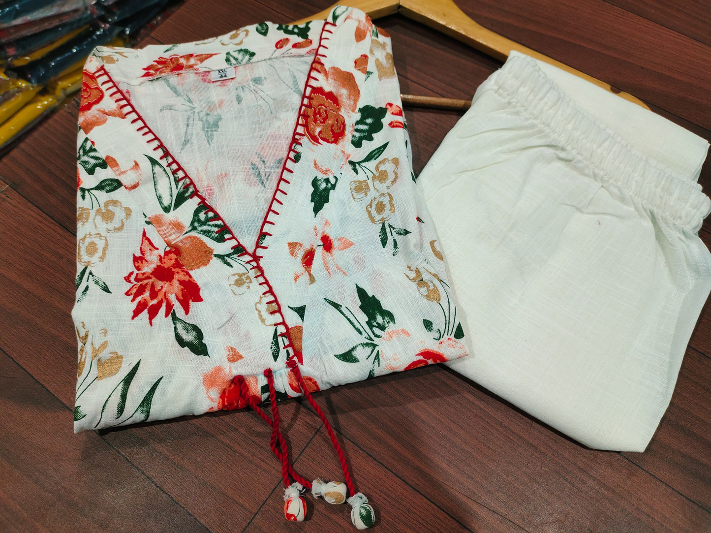 Floral Flared Kurta With Pant