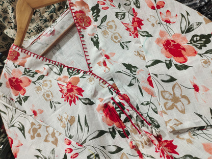 Floral Flared Kurta With Pant