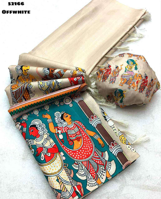 Handloom Tussar Silk Kalamkari